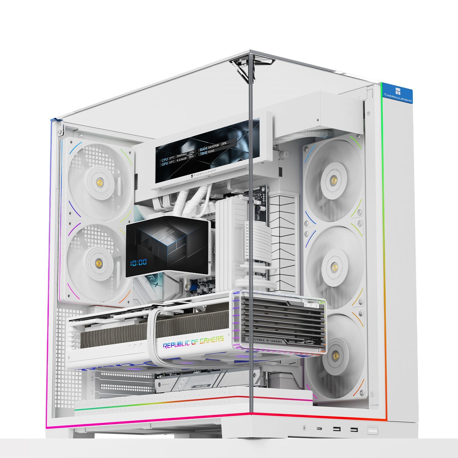 Корпус без блока питания Thermalright TR-A70 Vision White FAN5-C (TR-A70 Vision White FAN5-C)