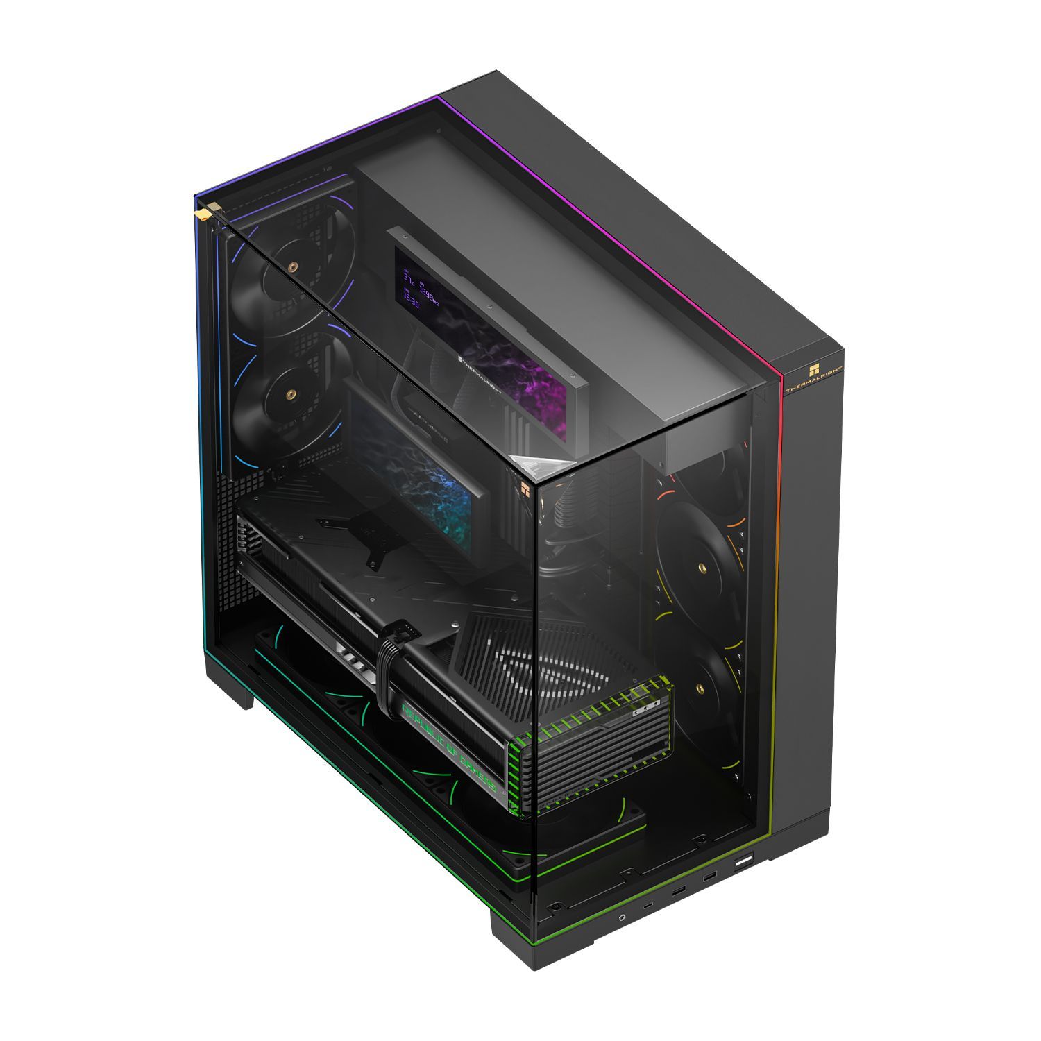 Корпус без блока питания Thermalright TR-A70 Vision Black FAN5-C (TR-A70 Vision Black FAN5-C)