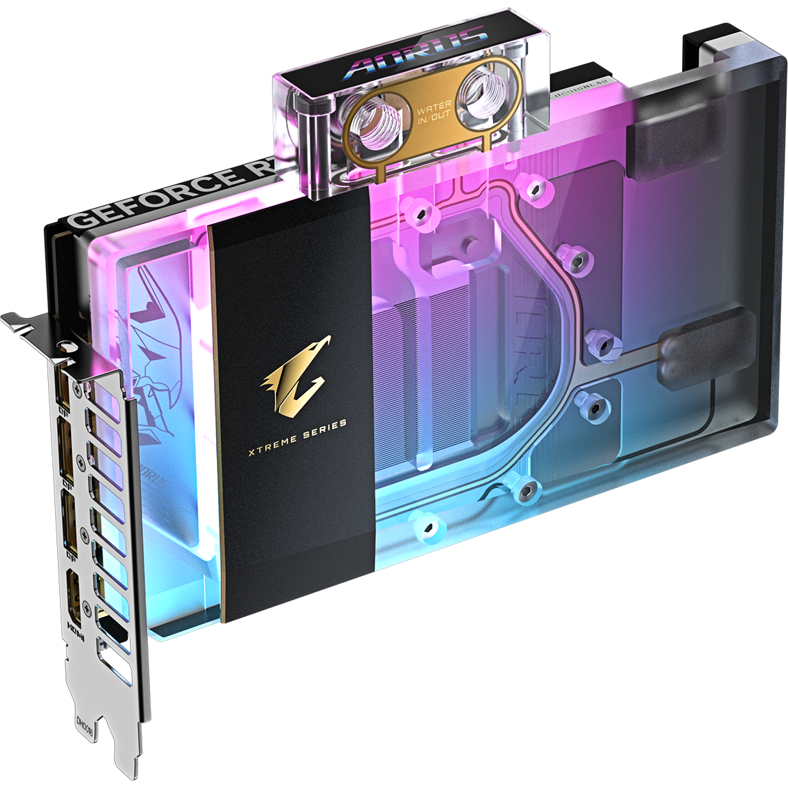 Видеокарта GIGABYTE AORUS GeForce RTX 5080 Xtreme WaterForce WB 16G (GV-N5080AORUSX WB-16GD)